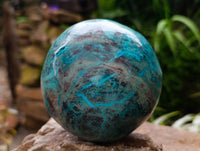 Polished Hand Made Chrysocolla Sphere x 1 From Congo