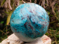 Polished Hand Made Chrysocolla Sphere x 1 From Congo