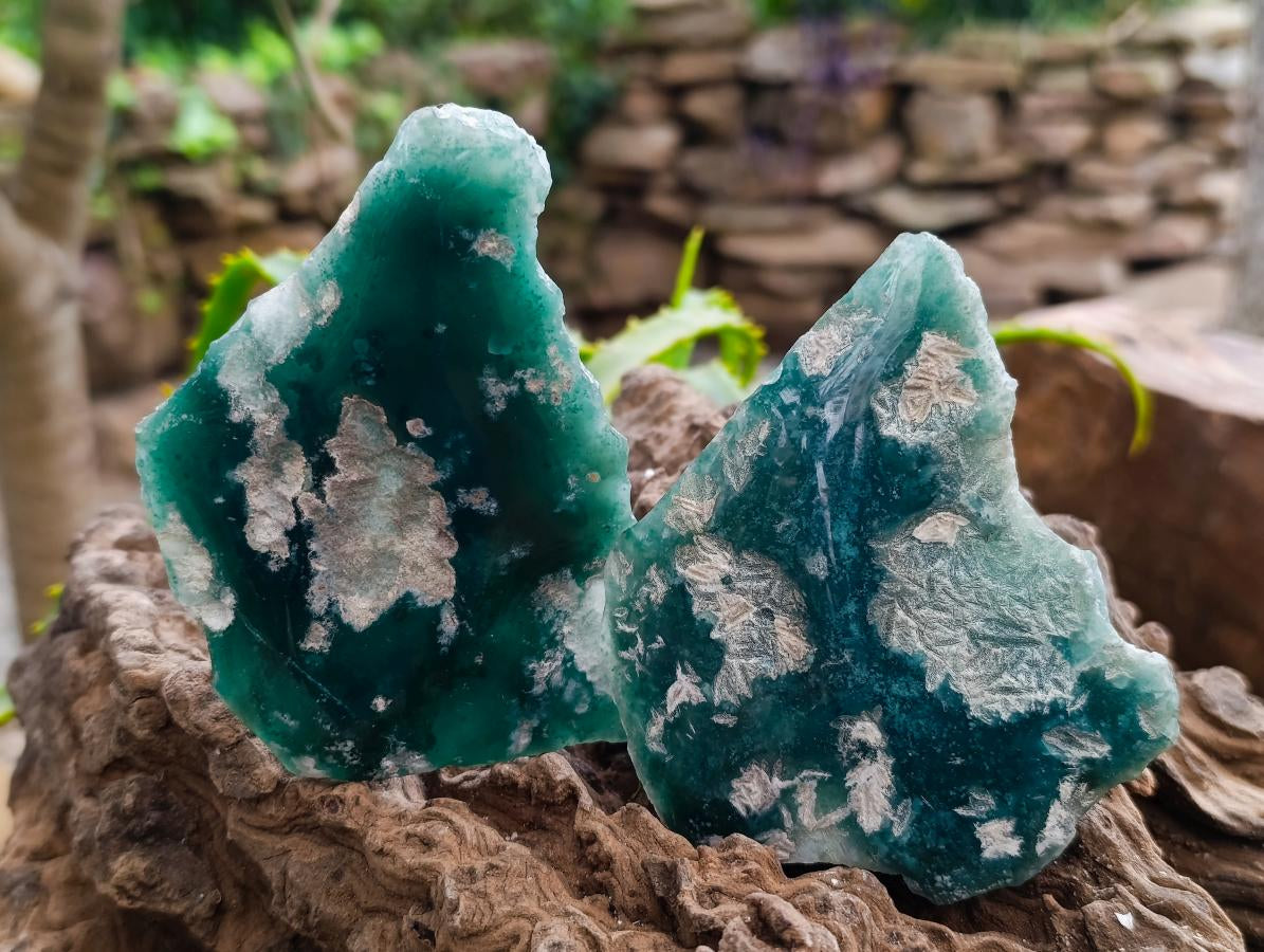 Polished On One Side Mtorolite Plates x 12 From Mutorashanga, Zimbabwe