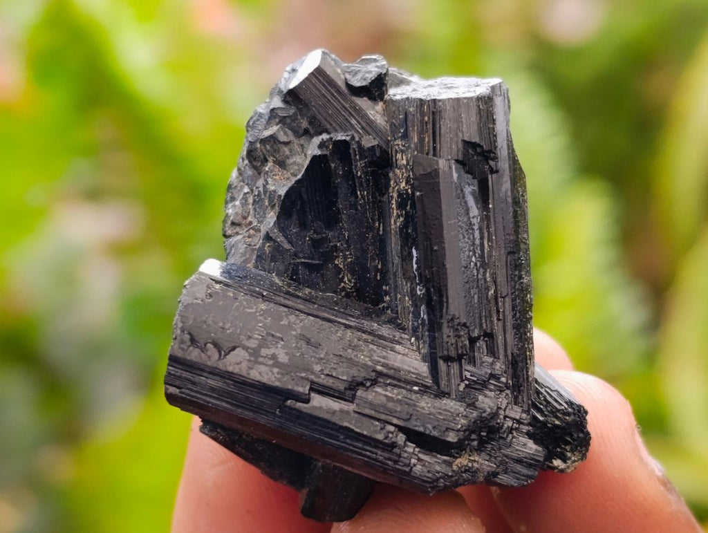 Natural Schorl Black Tourmaline with Associated Minerals x 25 From Erongo, Namibia