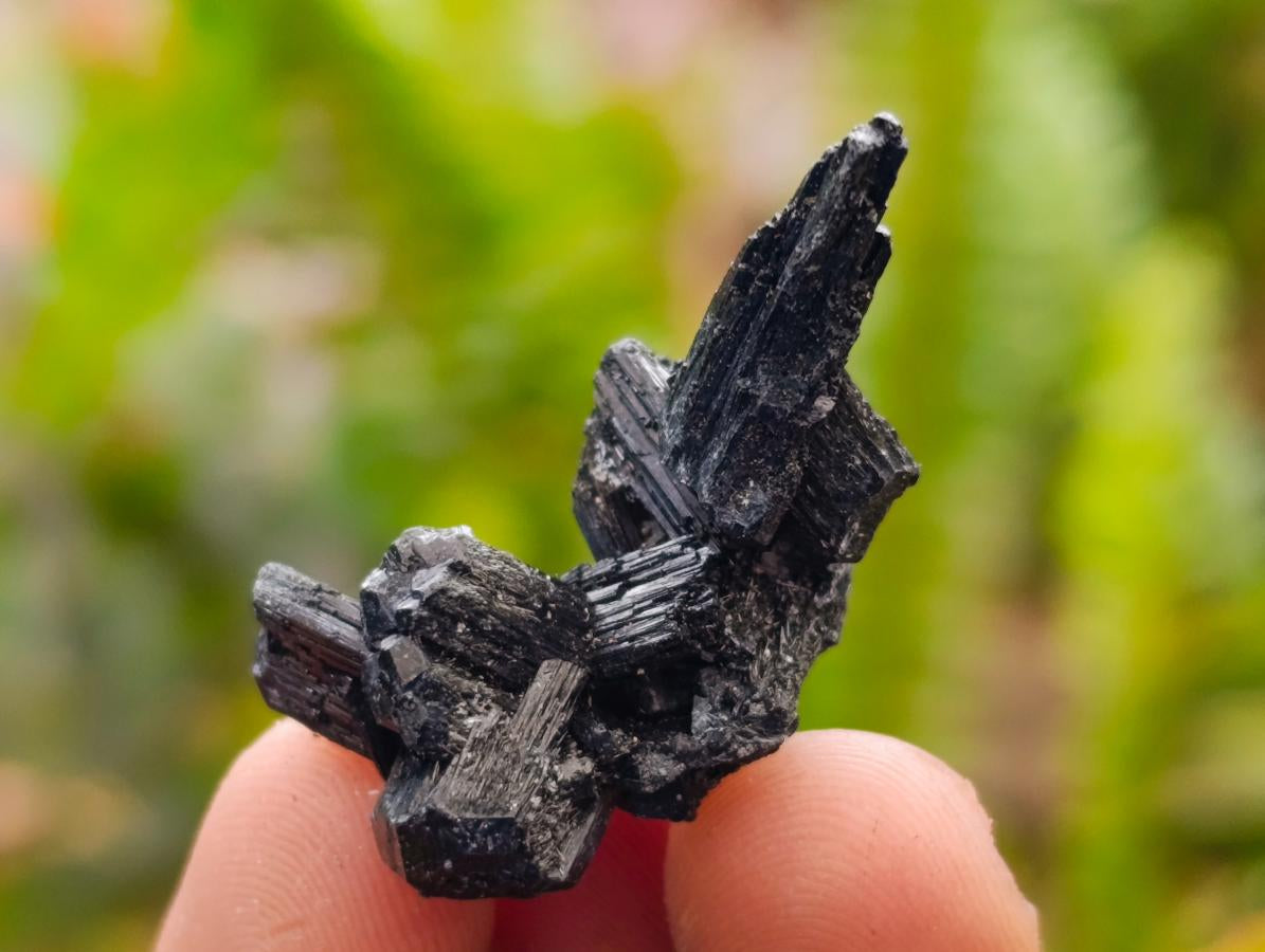 Natural Schorl Black Tourmaline with Associated Minerals x 25 From Erongo, Namibia