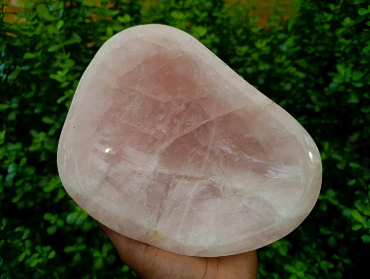 Polished Large Rose Quartz Bowl x 1 From Madagascar