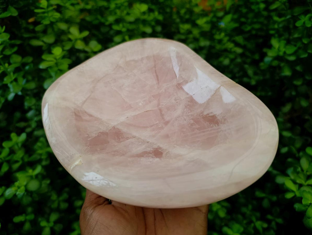 Polished Large Rose Quartz Bowl x 1 From Madagascar