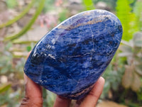 Polished Sodalite Standing Free Forms x 4 From Kunene River, Namibia