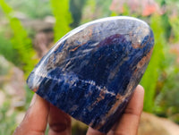 Polished Sodalite Standing Free Forms x 4 From Kunene River, Namibia
