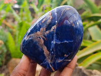 Polished Sodalite Standing Free Forms x 4 From Kunene River, Namibia