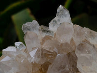 Natural Clear Limonite Quartz Clusters x 3 From Solwezi, Zambia