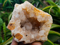 Natural Clear Limonite Quartz Clusters x 3 From Solwezi, Zambia