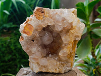 Natural Clear Limonite Quartz Clusters x 3 From Solwezi, Zambia