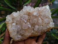 Natural Clear Limonite Quartz Clusters x 3 From Solwezi, Zambia