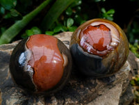 Polished Polychrome Jasper Spheres x 3 From NW Coast, Madagascar