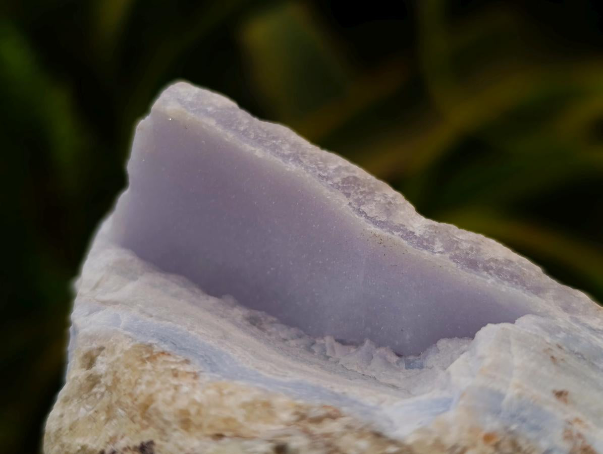Natural Blue Lace Agate Crystalline Plate Specimens x 3 From Namibia