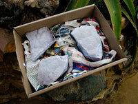 Natural Blue Lace Agate Crystalline Plate Specimens x 3 From Namibia