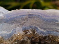Natural Blue Lace Agate Crystalline Plate Specimens x 3 From Namibia