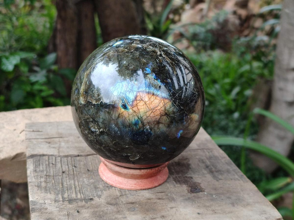 Polished Labradorite Sphere x 1 From Tulear, Madagascar