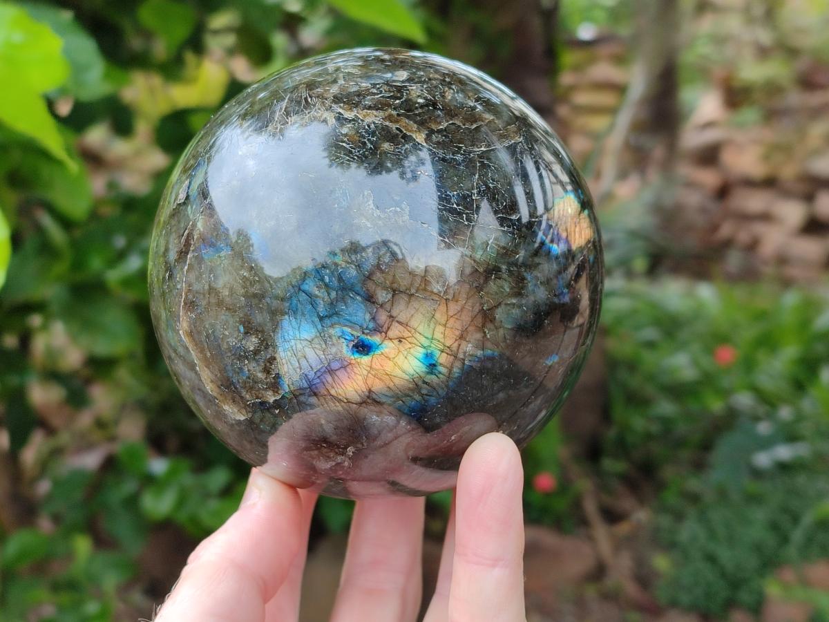 Polished Labradorite Sphere x 1 From Tulear, Madagascar