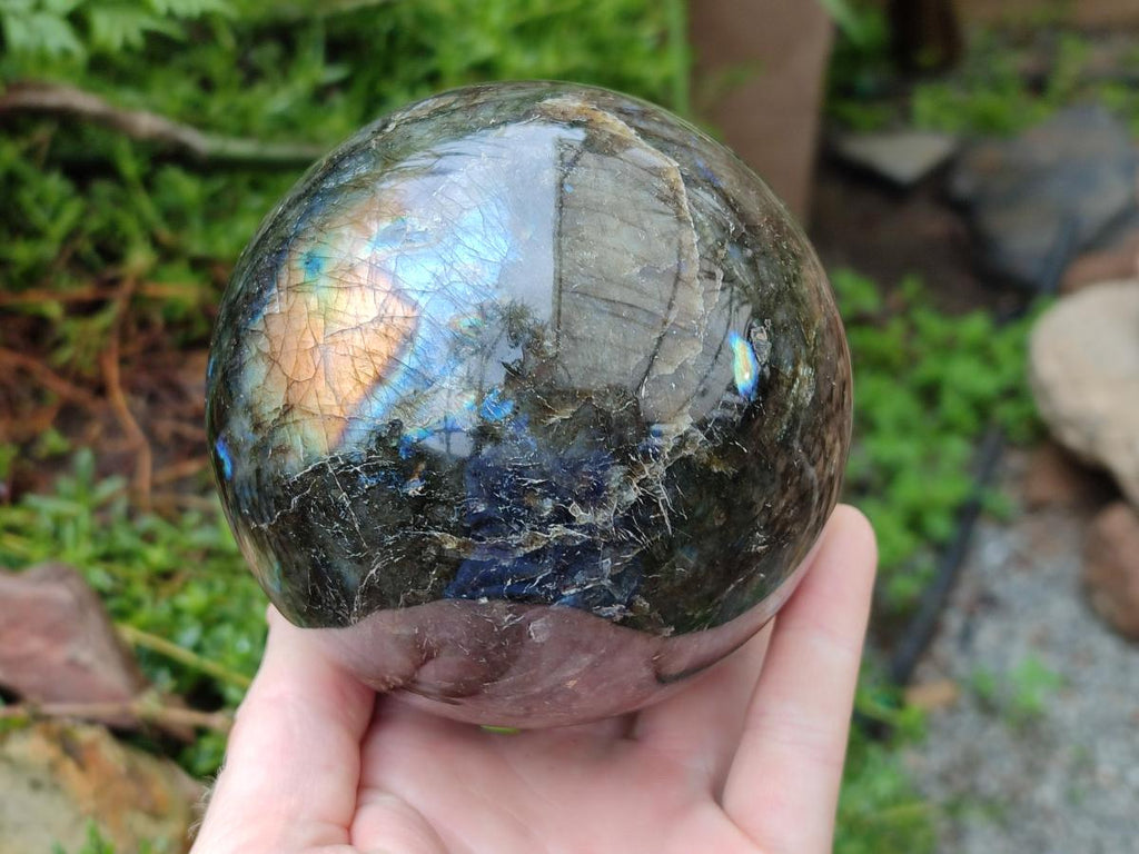 Polished Labradorite Sphere x 1 From Tulear, Madagascar