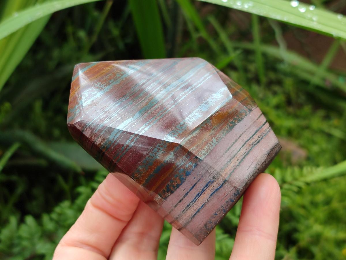 Polished Banded Tiger Iron Points x 3 From South Africa