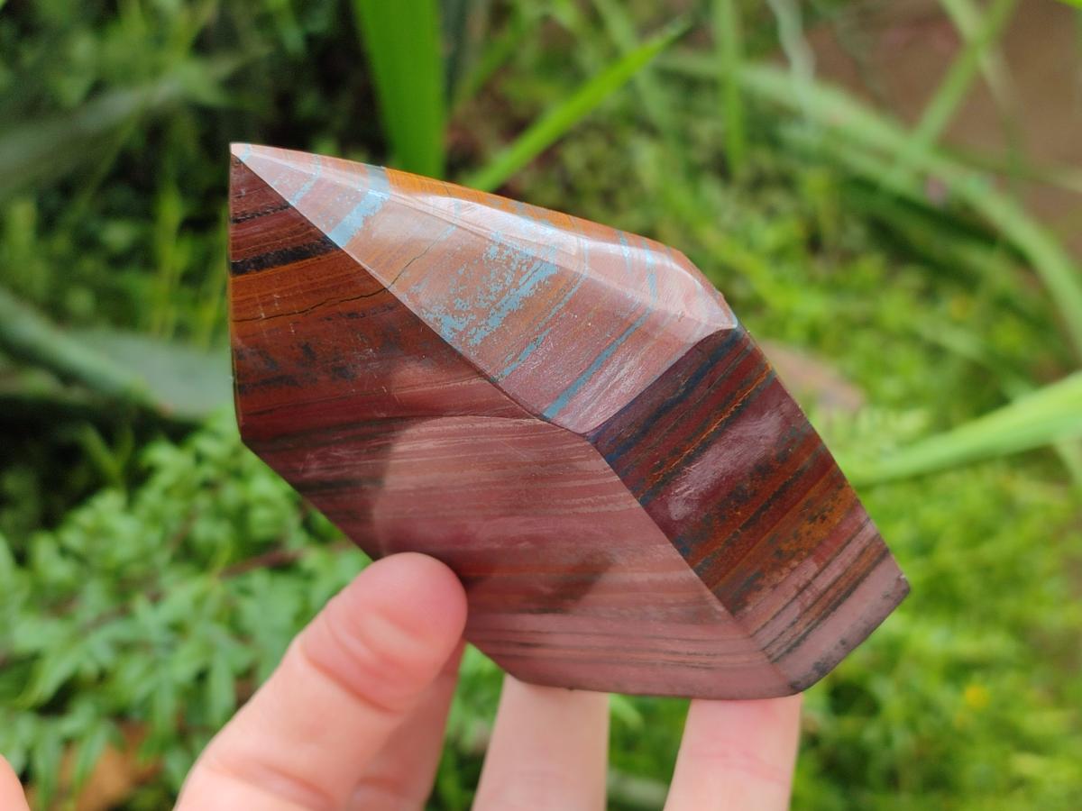 Polished Banded Tiger Iron Points x 3 From South Africa