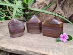 Polished Banded Tiger Iron Points x 3 From South Africa