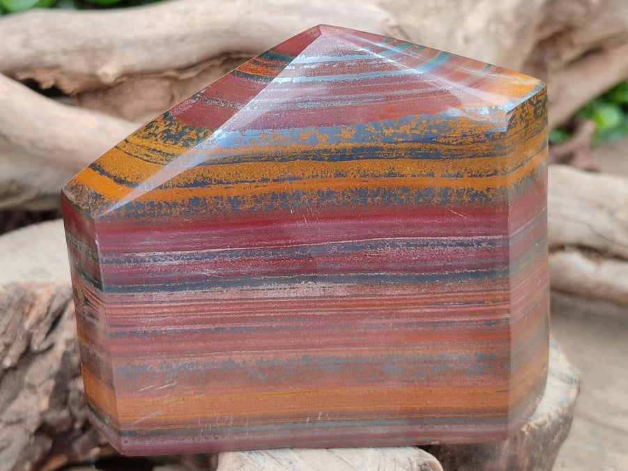 Polished Banded Tiger Iron Points x 3 From South Africa
