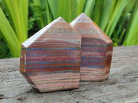 Polished Banded Tiger Iron Points x 3 From South Africa