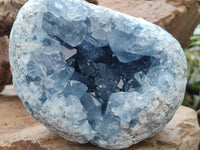 Natural Blue Celestite Geode Specimen x 1 From Sakoany, Madagascar