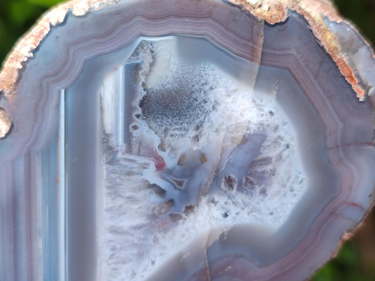 Polished On One Side Red Shashe River Agate Nodules x 4 From Shashe River, Zimbabwe