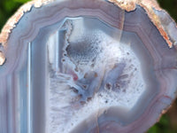 Polished On One Side Red Shashe River Agate Nodules x 4 From Shashe River, Zimbabwe