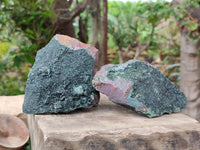 Natural Libethenite Crystals On Dolomite Matrix Specimens x 2 From Shituru, Congo