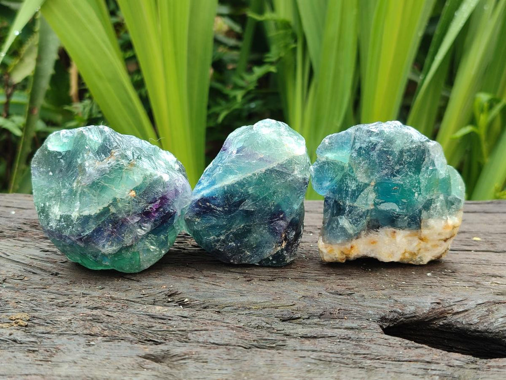 Natural Watermelon Fluorite Cobbed Specimens x 24 From Uis, Namibia