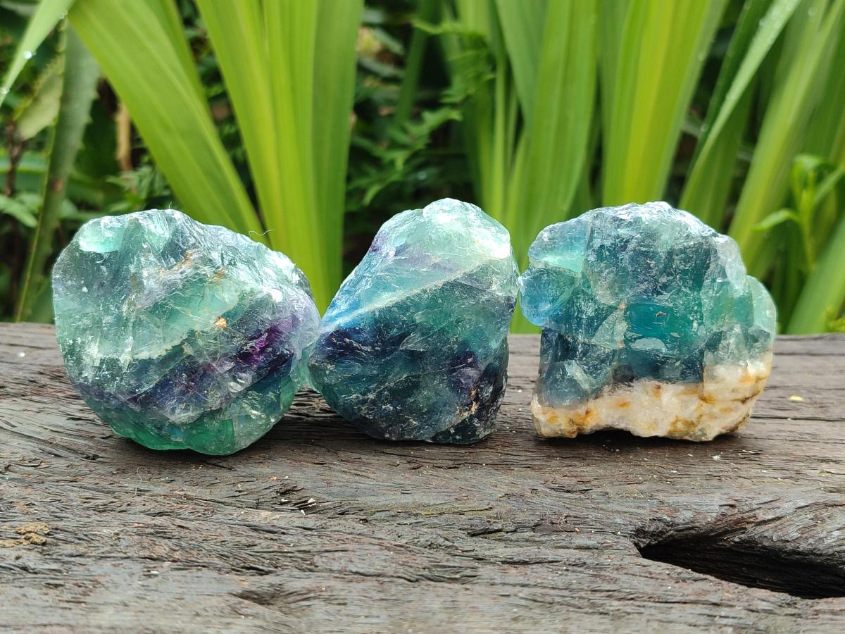 Natural Watermelon Fluorite Cobbed Specimens x 24 From Uis, Namibia