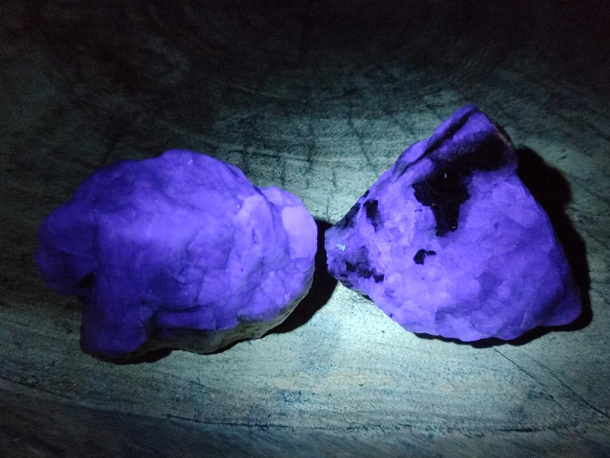 Natural Watermelon Fluorite Cobbed Specimens x 24 From Uis, Namibia