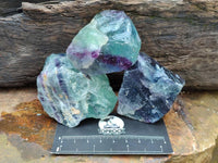 Natural Watermelon Fluorite Cobbed Specimens x 24 From Uis, Namibia