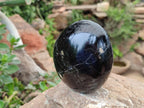 Polished Black Tourmaline Free Forms x 3 From Madagascar