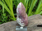 Polished Rubellite Pink Tourmaline Standing Free Form x 1 From Ambatondrazaka, Madagascar