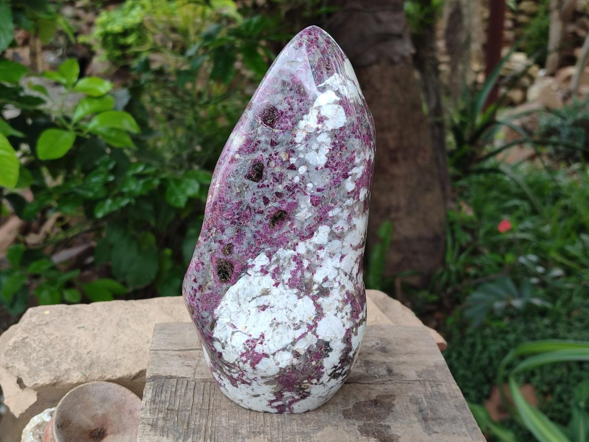 Polished Rubellite Pink Tourmaline Standing Free Form x 1 From Ambatondrazaka, Madagascar