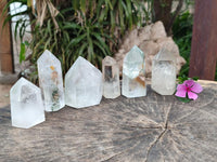 Polished Quartz Crystals With Inclusions x 6 From Madagascar