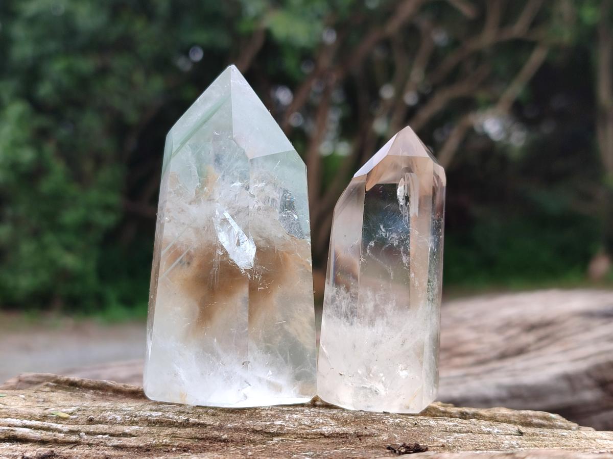 Polished Quartz Crystals With Inclusions x 6 From Madagascar