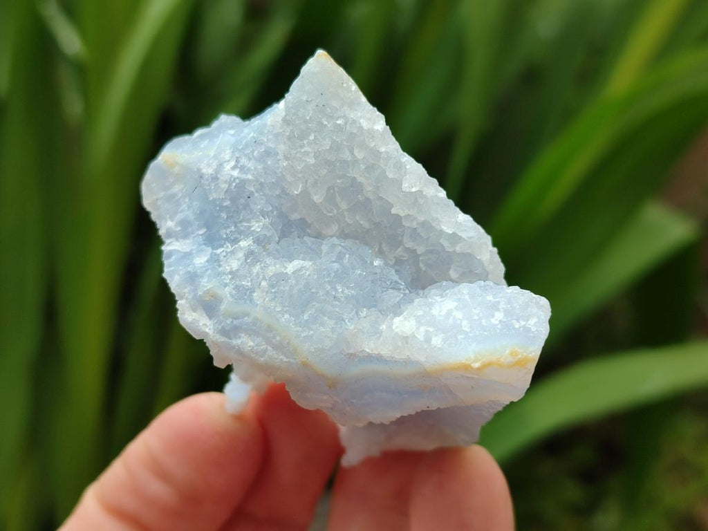 Natural Etched Blue Chalcedony Geode Specimens x 12 From Nsanje, Malawi