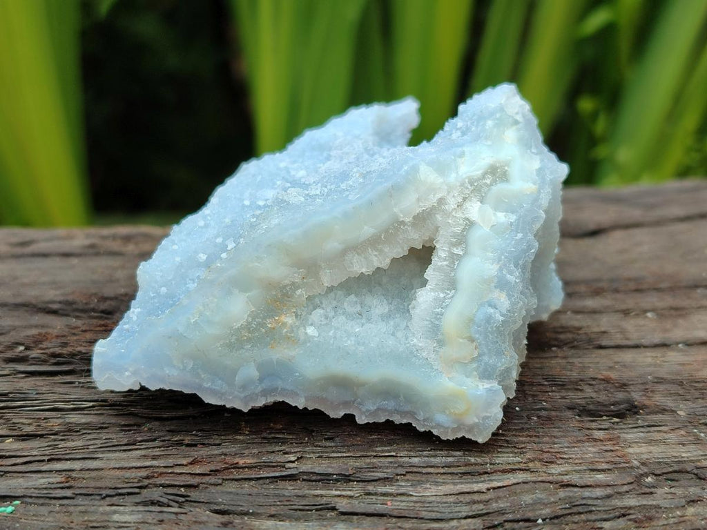 Natural Etched Blue Chalcedony Geode Specimens x 12 From Nsanje, Malawi