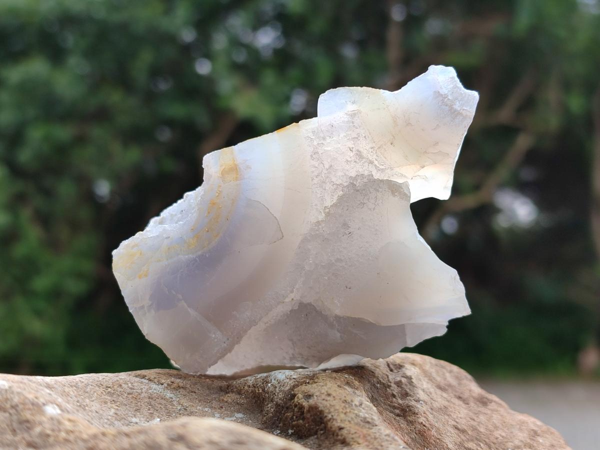 Natural Etched Blue Chalcedony Geode Specimens x 12 From Nsanje, Malawi