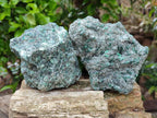 Natural Emerald Mica 'Mutokolite' Cobbed Specimens x 2 From Mutoko, Zimbabwe