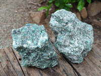 Natural Emerald Mica 'Mutokolite' Cobbed Specimens x 2 From Mutoko, Zimbabwe