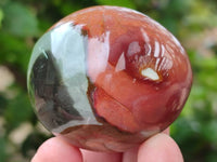 Polished On One Side Polychrome Jasper Nodules x 12 From NW Coast, Madagascar