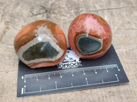 Polished On One Side Polychrome Jasper Nodules x 12 From NW Coast, Madagascar