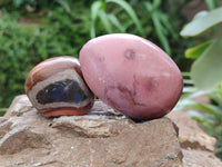 Polished On One Side Polychrome Jasper Nodules x 12 From NW Coast, Madagascar