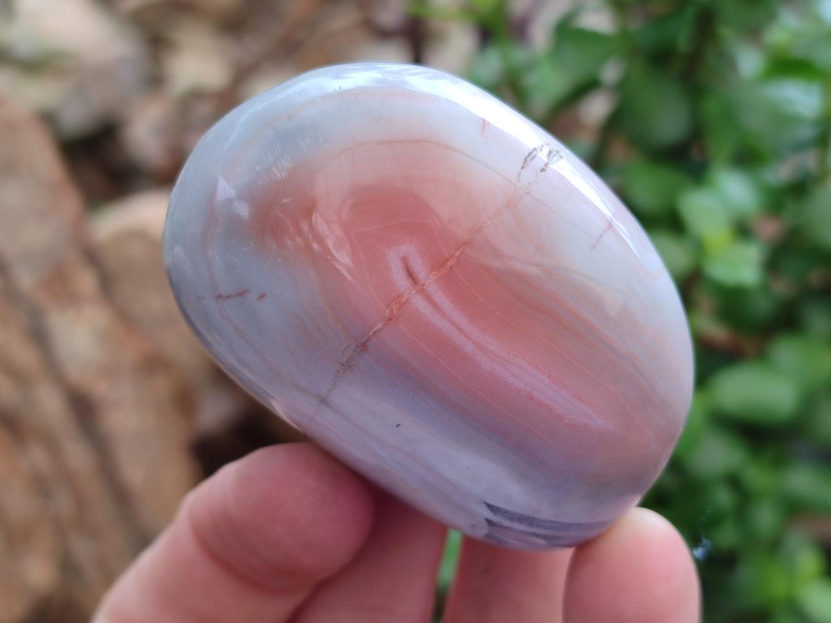 Polished Red Shashe River Agate Galets x 12 From Shashe River, Zimbabwe