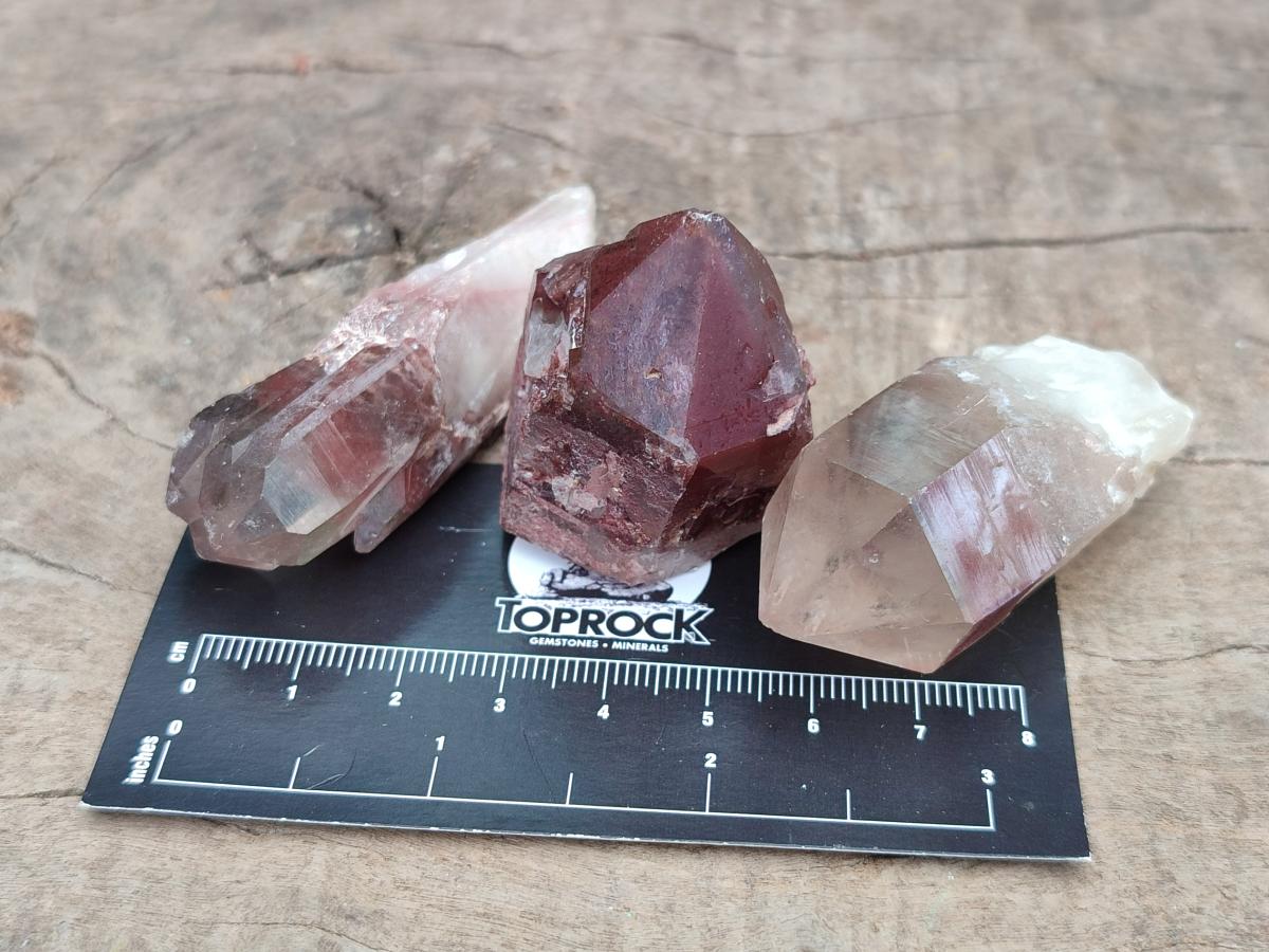 Natural Red Hematoid Quartz Crystal Clusters x 24 From Karoi, Zimbabwe