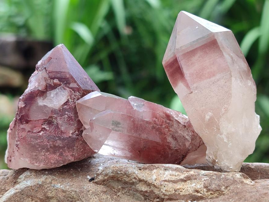 Natural Red Hematoid Quartz Crystal Clusters x 24 From Karoi, Zimbabwe